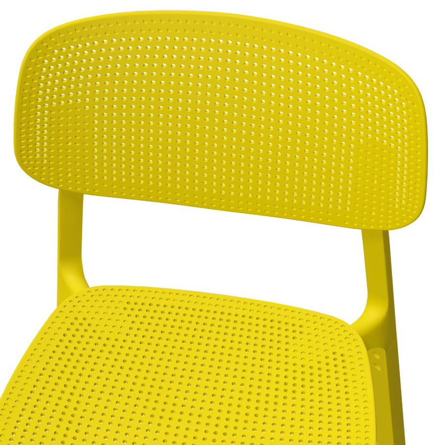 Kristalia COLANDER Chair Zinkgelb Nahaufnahme