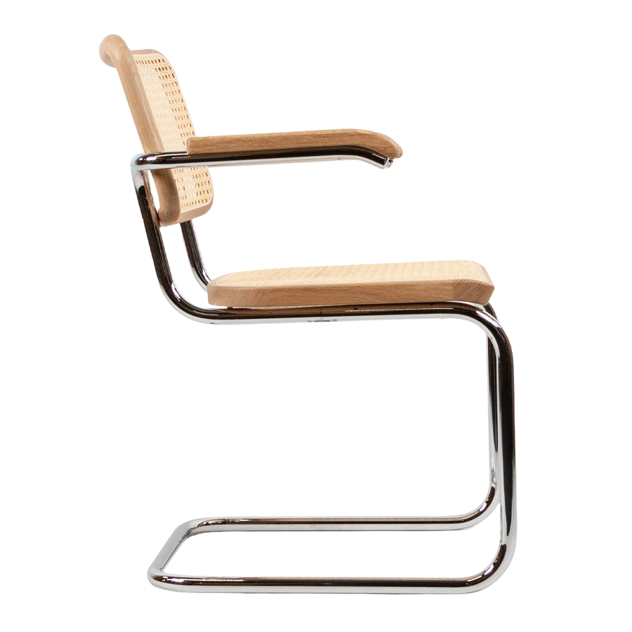 THONET Stahlrohr-Freischwinger S 64 V Eiche Pure Materials - Seitenansicht