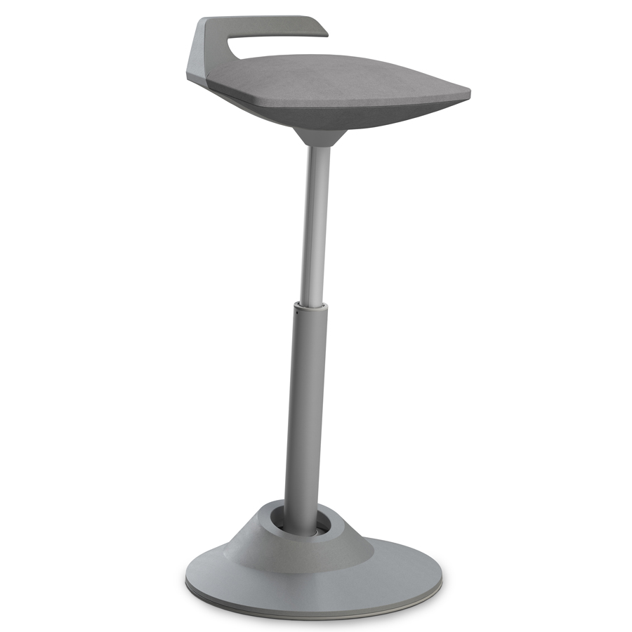 Aeris Muvman Stehhilfe Mikrofaser - Standard-Feder - Gestell grau - Bezugsstoff rot