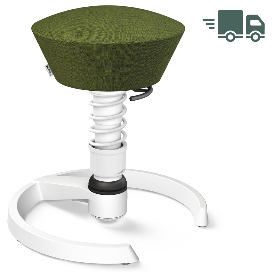 Aeris Swopper Capture Wolle grün meliert - Gleiter - Gestell weiß - Low-Feder