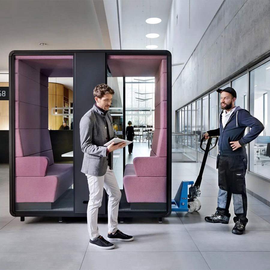 Hushoffice Hushmeet Akustikbox konfigurierbar in Wool Orchid