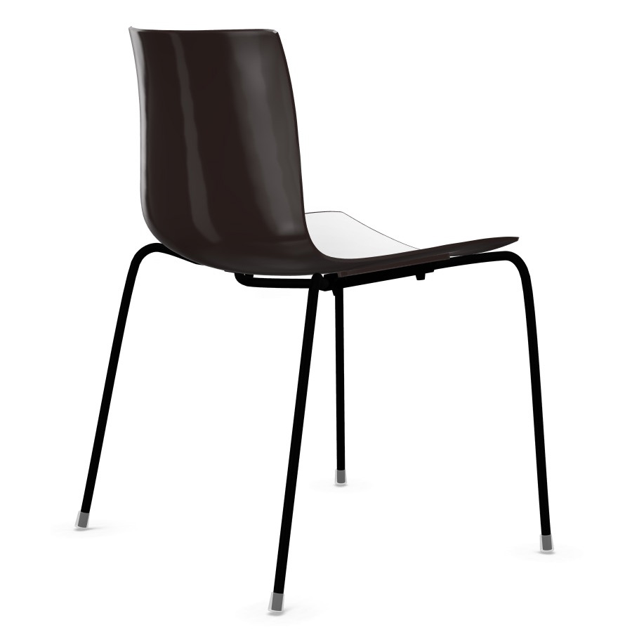 arper catifa 46 0251 bicolor braun mit Gestell schwarz