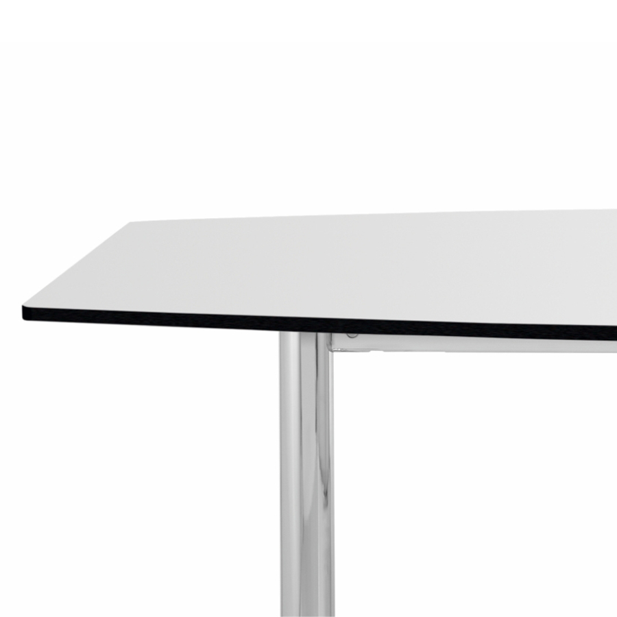 Bosse TC Konferenztisch | Gestell Chrom | Vollkernplatte weiß | Detailbild