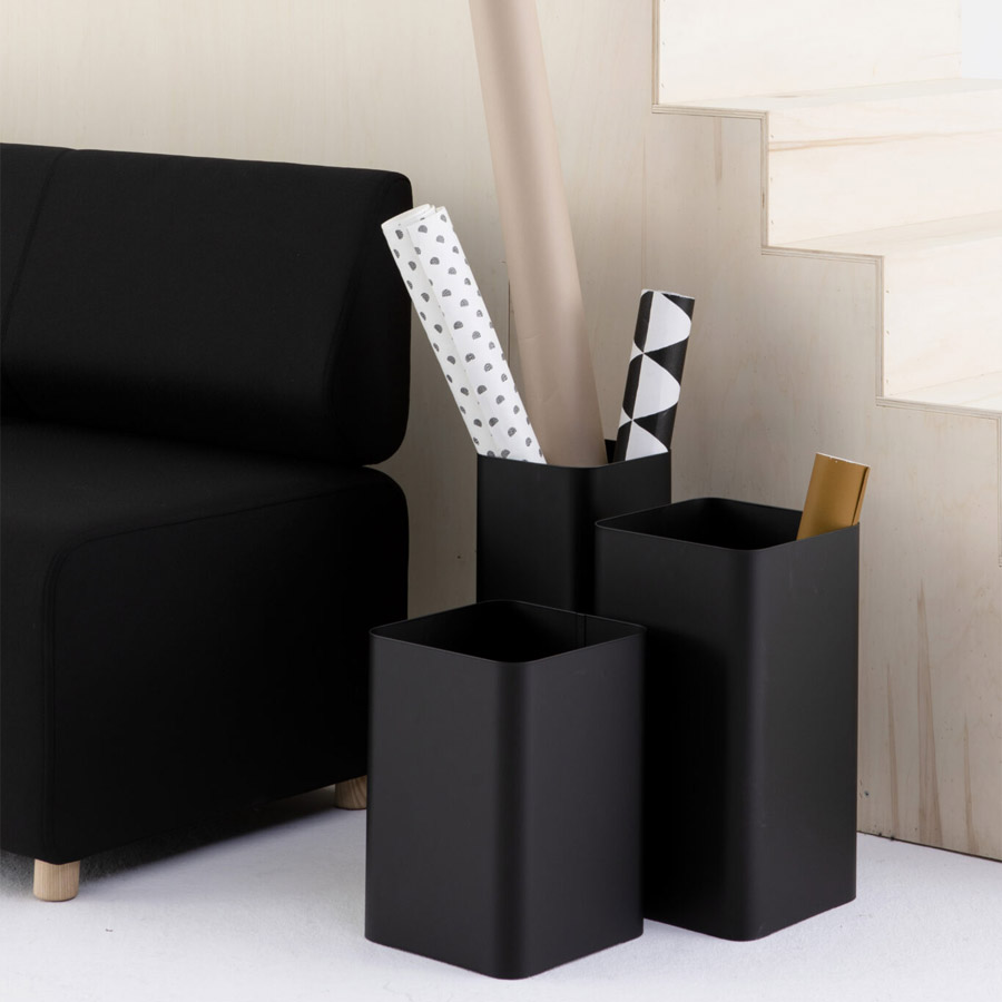 Cascando Flow Papierkorb | alle Größen | Farbe schwarz