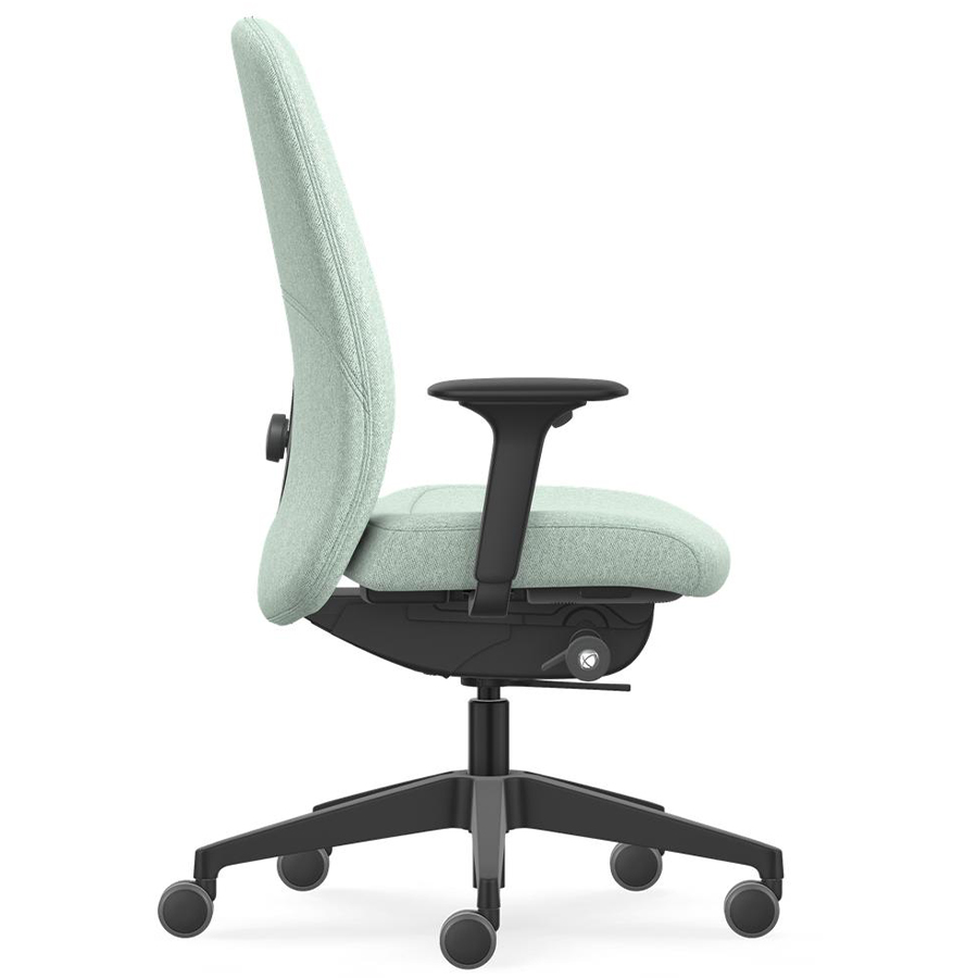 Interstuhl HEJis3 HJ116 Bürostuhl - mit 4D Armlehnen, Kunststoffteile schwarz, Stoff Chili CH14