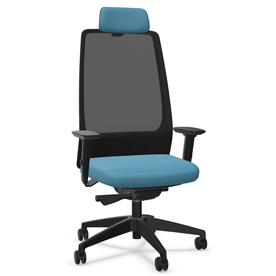Interstuhl AIMis1 1S33 Bürostuhl schwarz pastelblau