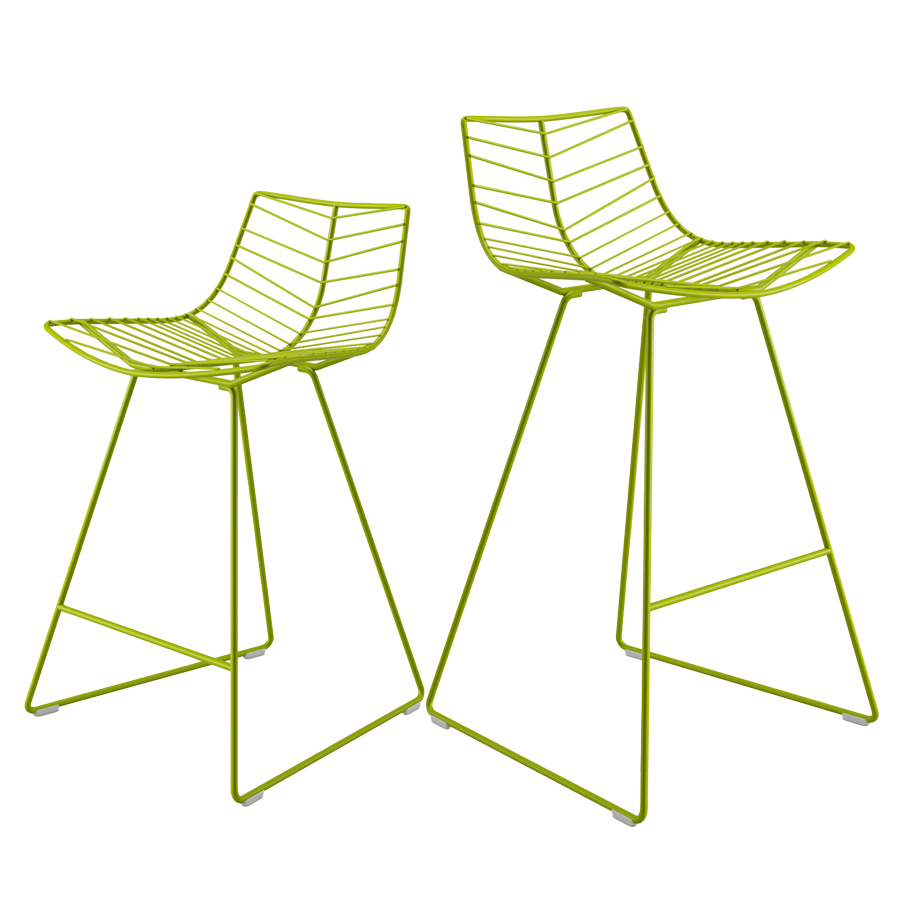 Arper Leaf Barhocker Farbe grün - 2 Größen Darstellung