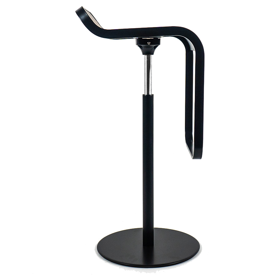 lapalma LEM S80 Barhocker | Sitz schwarz lackiert | Gasfeder chrom | Gestell schwarz