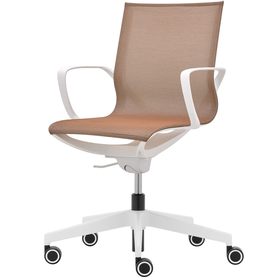 Rim Zero G Gestell weiß, mit Armlehnen, Stoff 442