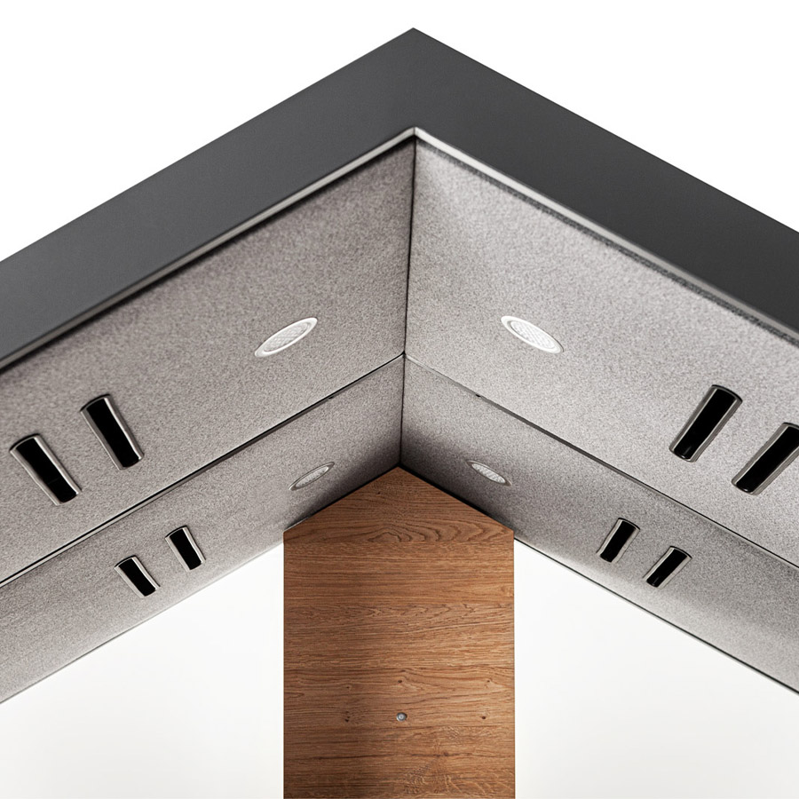 Bejot Treehouse TH4 Akustikkabine Nahaufnahme LED-Beleuchtung und Lüftung