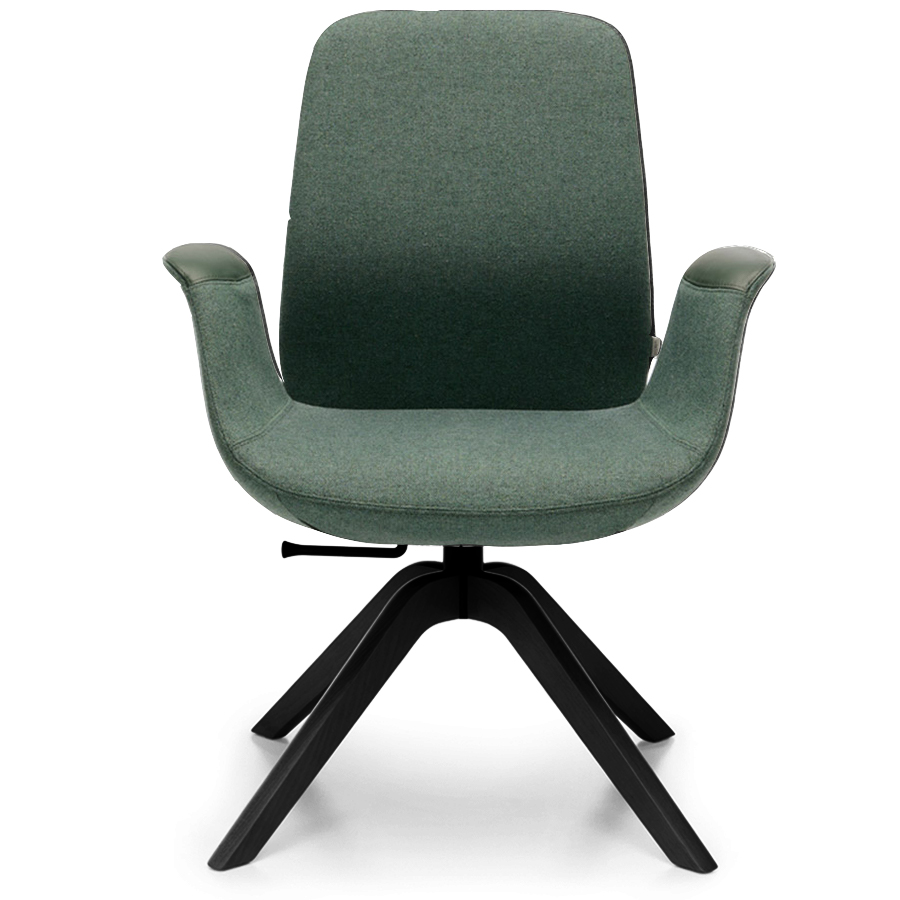 Profim ElliePro 20HW Bezug Cura grün - Holzgestell schwarz