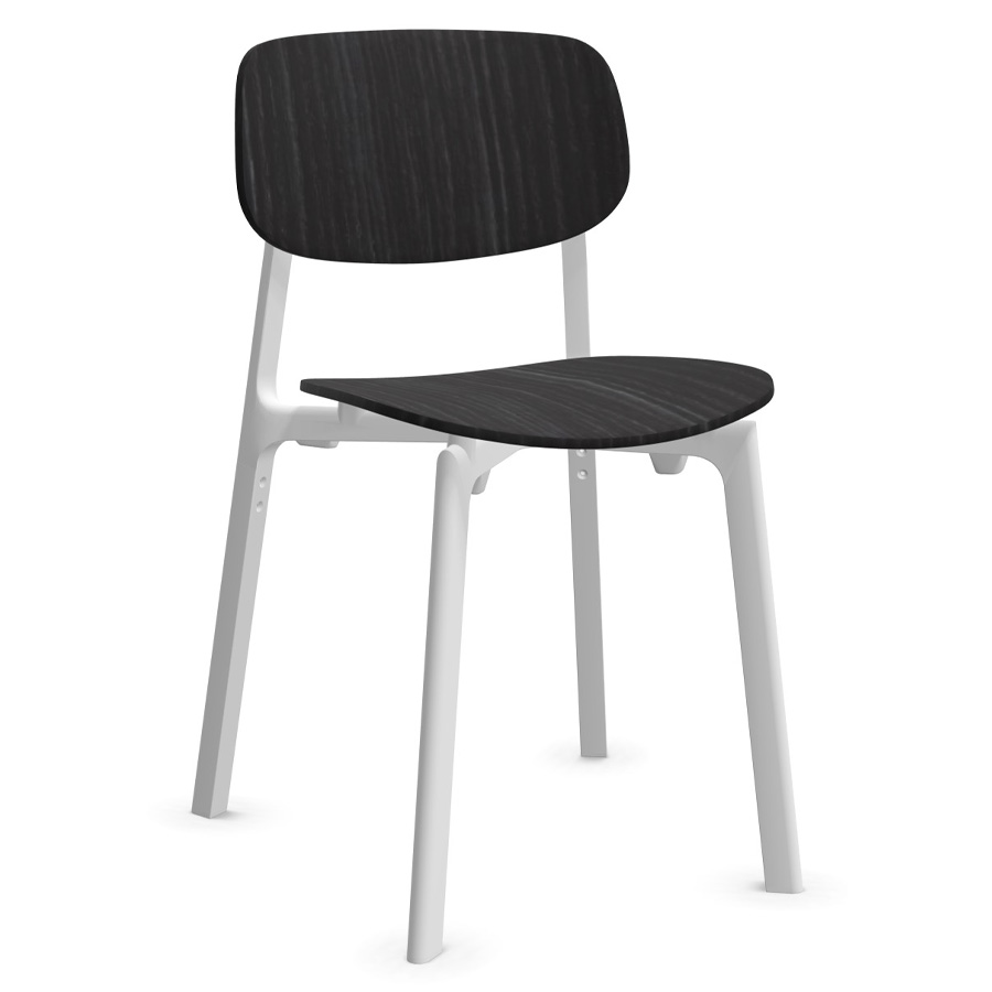 Kristalia COLANDER schwarze Eiche, weißes Gestell