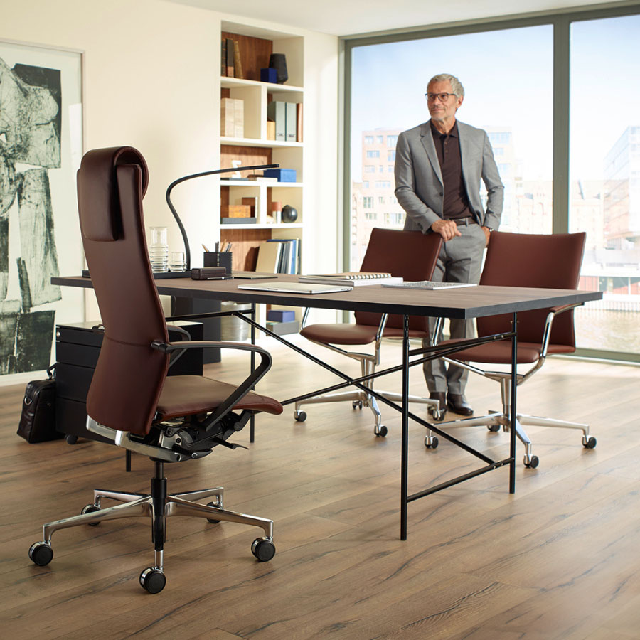 Klöber Ciello cie99 in Leder Premium Plus dunkelbraun