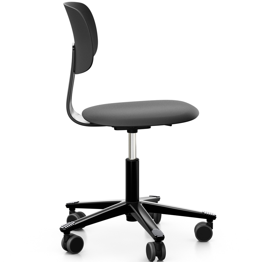 HAG Tion 2100 Bürostuhl schwarz - Sitz u. Rückenschale Kunststoff - Seitenansicht