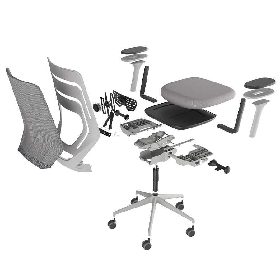 FM Asiento Bürodrehstuhl Konstruktion