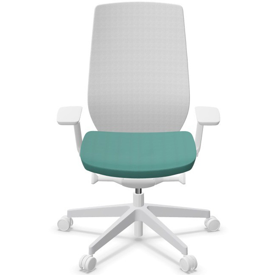 Profim AccisPro mit Netzrücken weiß und Sitzbezug EVO petrol EV24