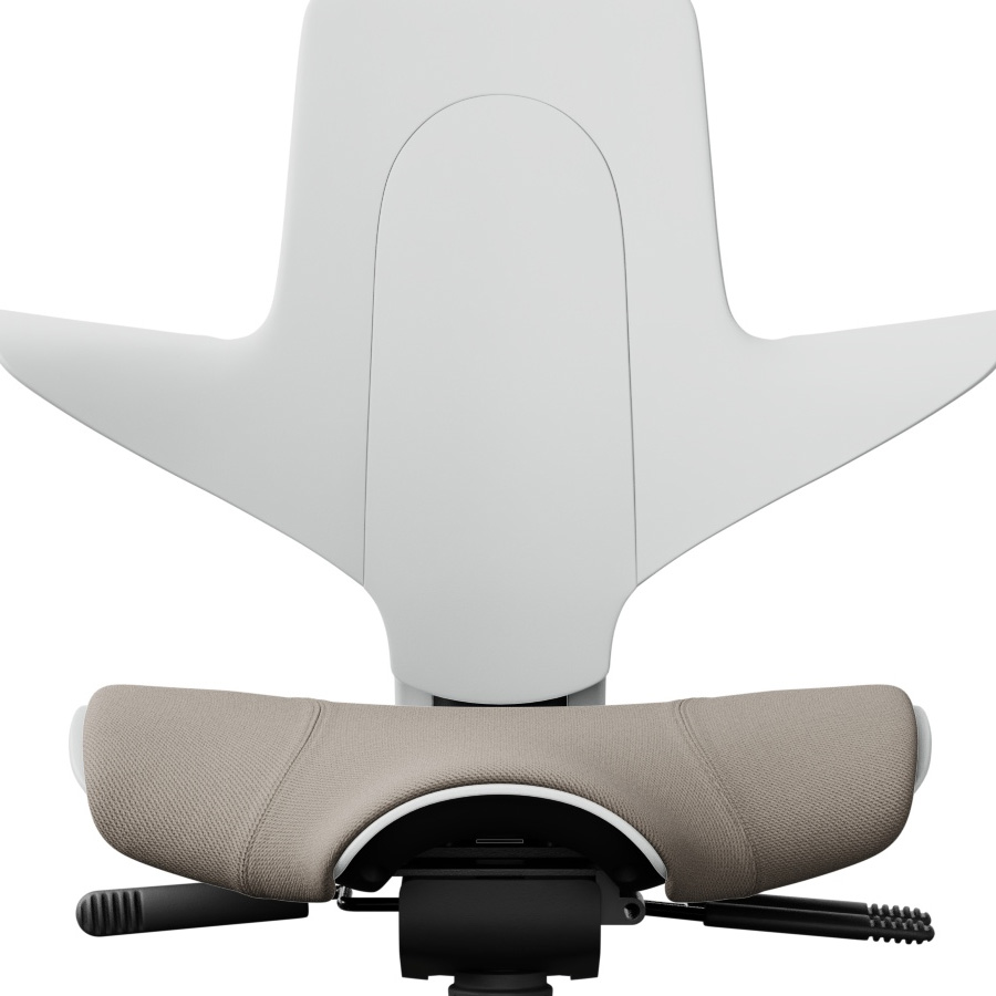 HAG Capisco Puls 8020 weiß mit Polster Select beige 60129 Detail