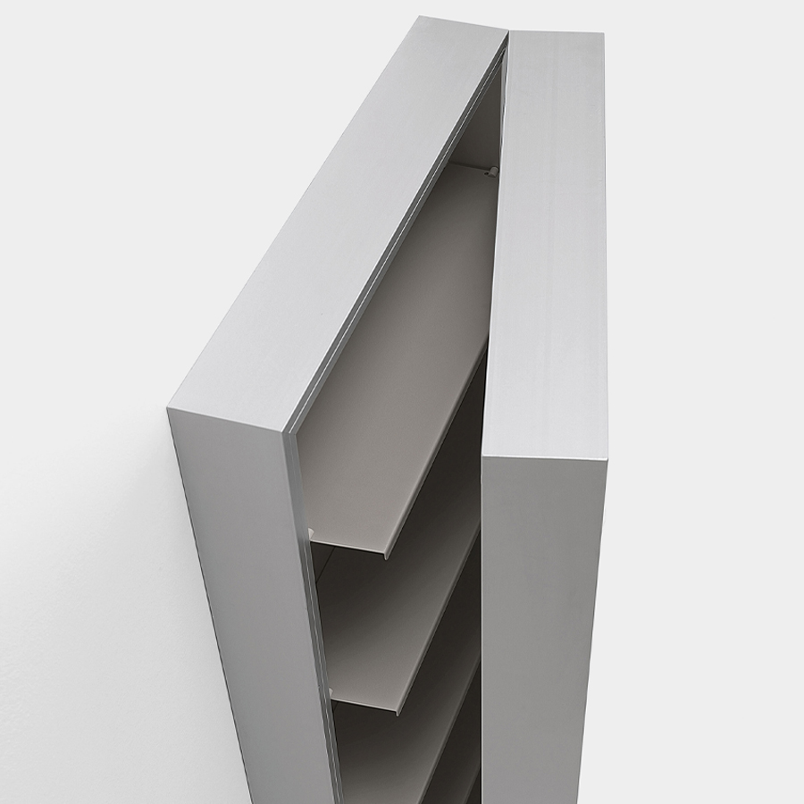 Kristalia BOX - Ausführung Alu eloxiert - Detail Regal