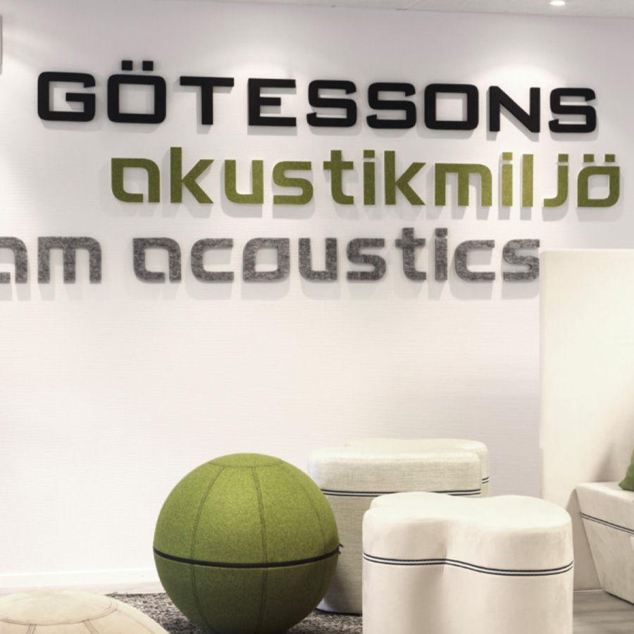 Götessons EcoSUND Buchstaben | Wandmontage