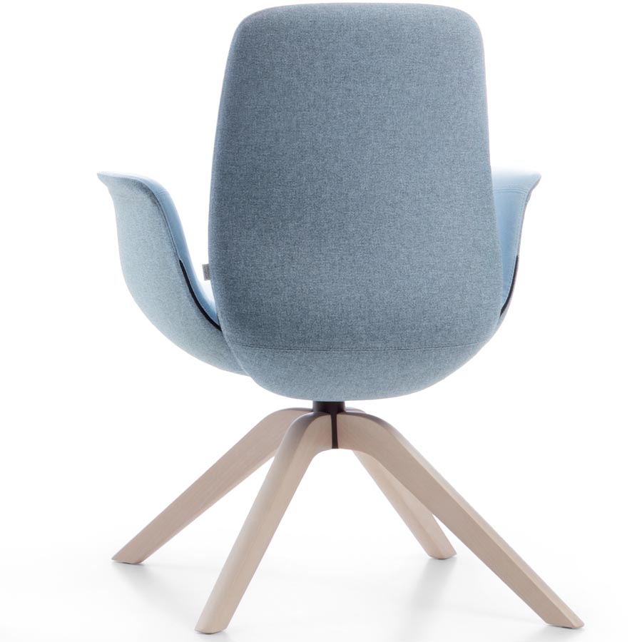 Profim ElliePro 20HW Bezug blau - Holzgestell  - Rückansicht