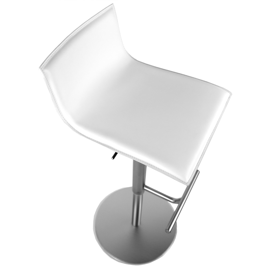 lapalma THIN Barhocker - Leder weiß