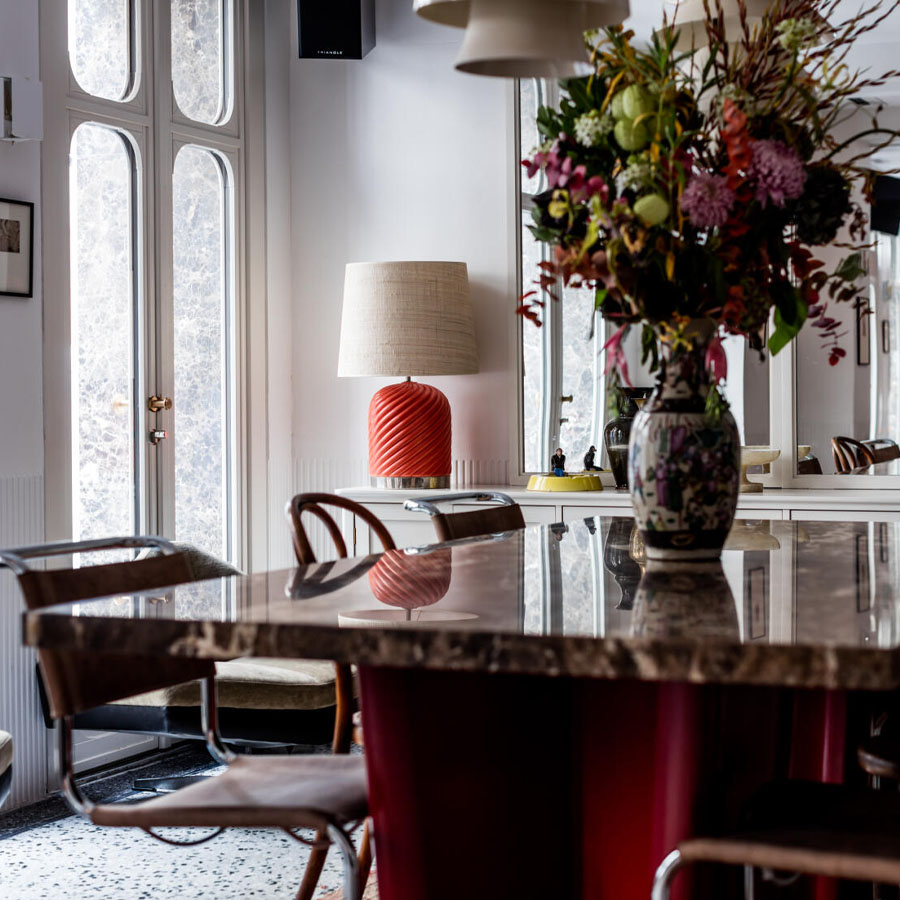 THONET Stahlrohr-Freischwinger S 33 Sitz und Rücken Büffelleder  - Gestell chrom