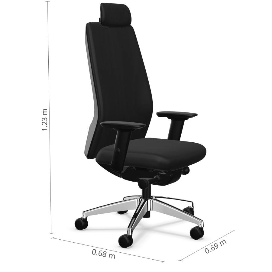 Interstuhl AIMis1 AM11B Sitzpolster Nappa Leder Größenangabe