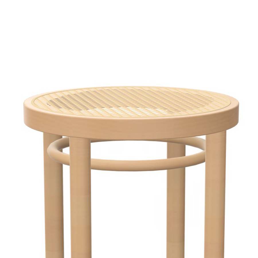 THONET 204 RH Barhocker | Sitz-Rohrgeflecht | Buche gebeizt aufgehellt