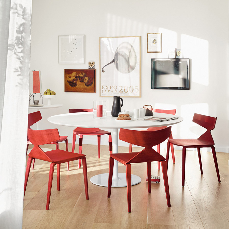 Arper SAYA 3701 Vierfuß Holzbeine