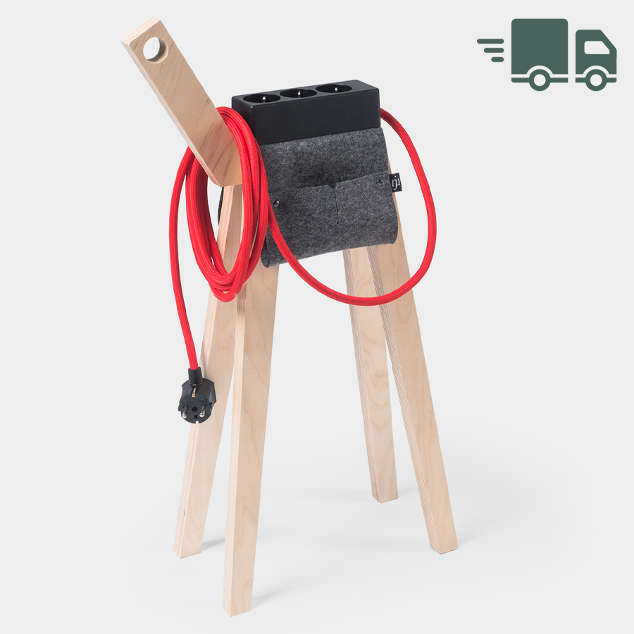 Stromer nature + Satteltaschen - Steckdose schwarz, Kabel rot - schnell geliefert