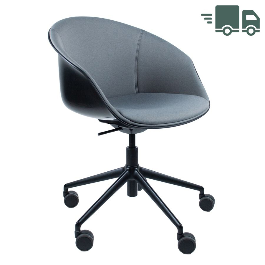 Interstuhl SHUFFLEis1 SU356 - Bezug ERA quarzgrau - Schale schwarz