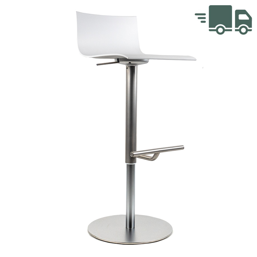 lapalma Thin Gestell Edelstahl - Sitzschale weiss lackiert