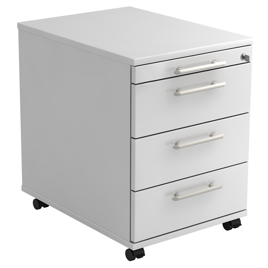 RWH Rollcontainer ROCK weiß - Relinggriff Kunststoff