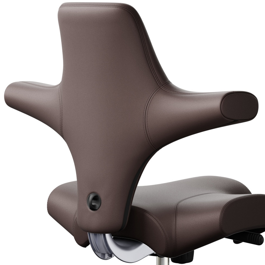 HAG CAPISCO 8106 Lederbezug mit Sattelsitz Detail braun