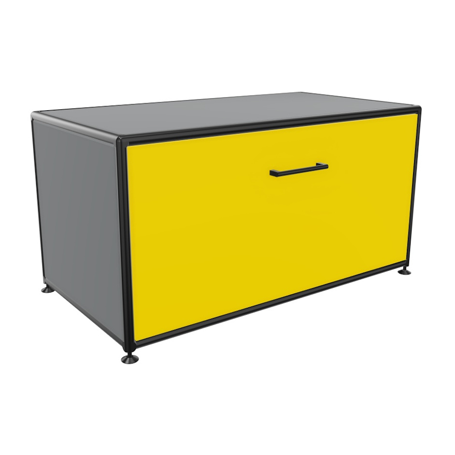 Bosse Lowboard 1 OH Black Edition Breite 80 cm in Le Corbusier mit Klappe