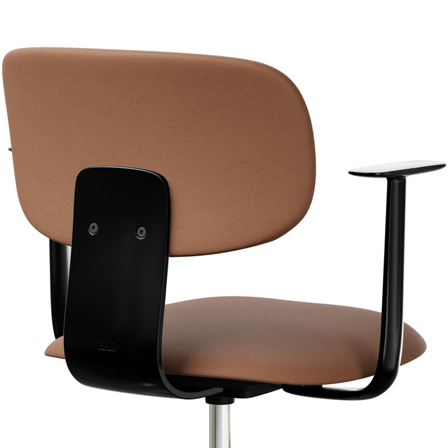 HAG Tion 2160 Bürostuhl schwarz - Sitz u. Rücken gepolstert Leder Elmosoft EL33004 - Nahaufnahme