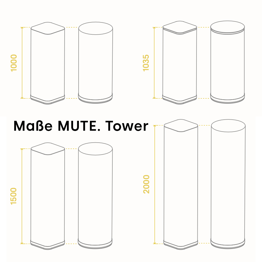 MUTE. Tower | Akustikturm | Maße
