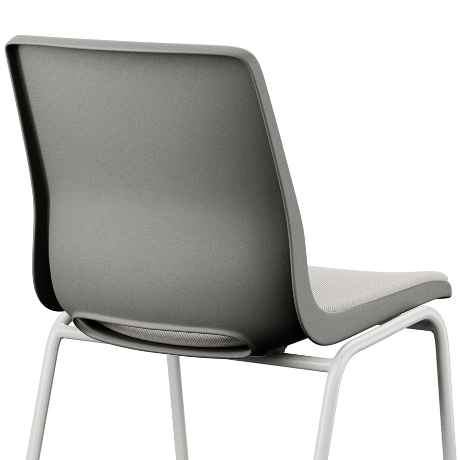 Profim Ana Sitz gepolstert | Schale charcoal | Gestell misty | Bezug oceanic oci014 | Nahaufnahme