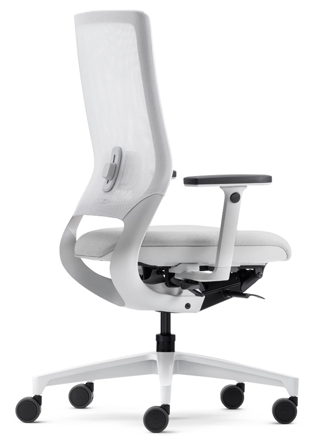 Klöber Mera 84 weiß mit Netzrücken - Rückansicht