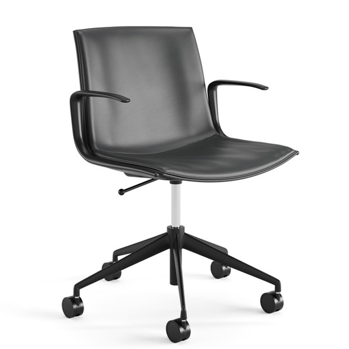 Arper CATIFA Up 6207 Leder schwarz - Beispielbild