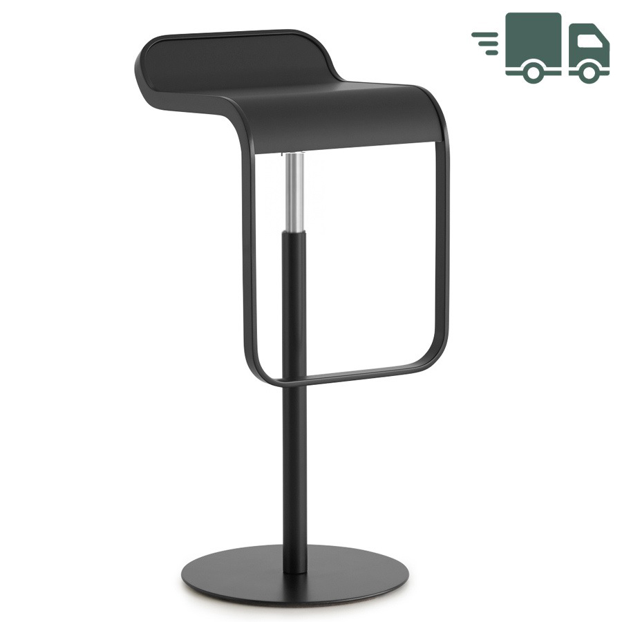 Lapalma LEM Sitzschale Fenix schwarz, Gestell schwarz, Gasfeder chrom