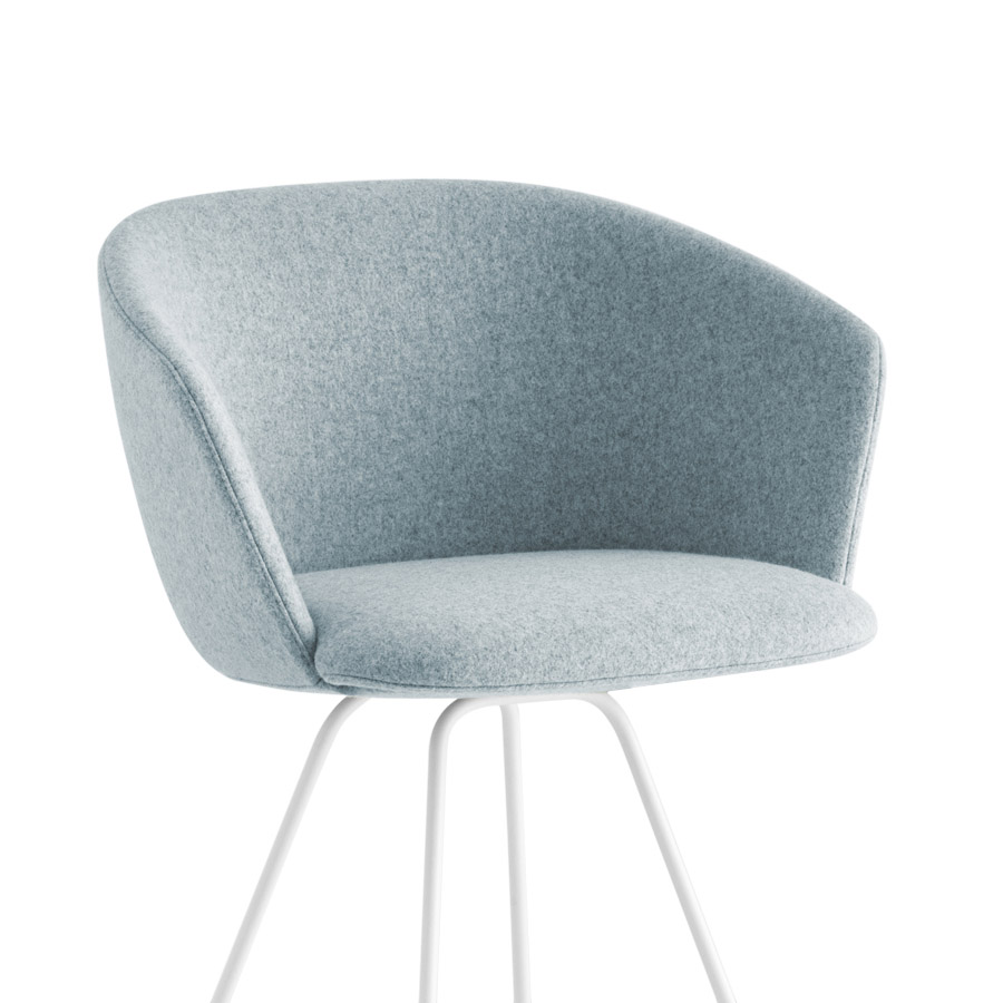 lapalma GLOVE S472 Barhocker gepolstert mit Kufengestell - Sitzhöhe 65 cm - Nahaufnahme