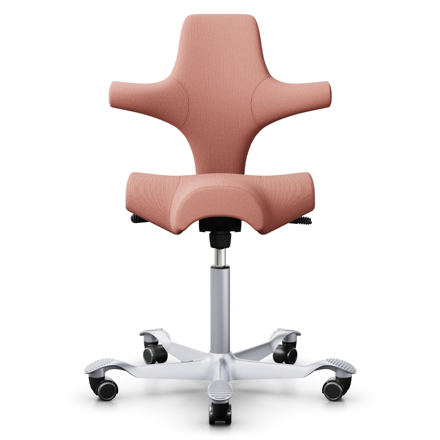 HAG CAPISCO 8106 Stoff Select rosa mit Sattelsitz - Gestell silber - Front
