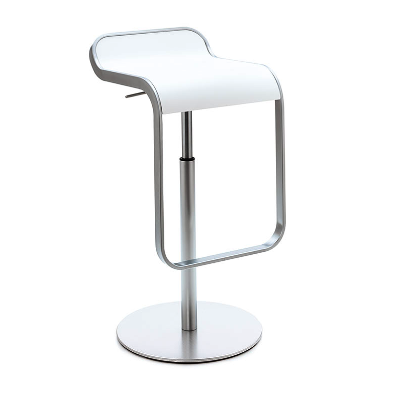 lapalma LEM S83 Barhocker | Sitz Fenix weiß | Höhenrückverstellung | Gestell verchromt