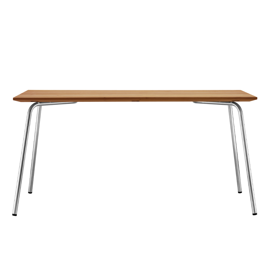 THONET S 1040 Gartentisch - 150 x 78 cm - Gestell verchromt