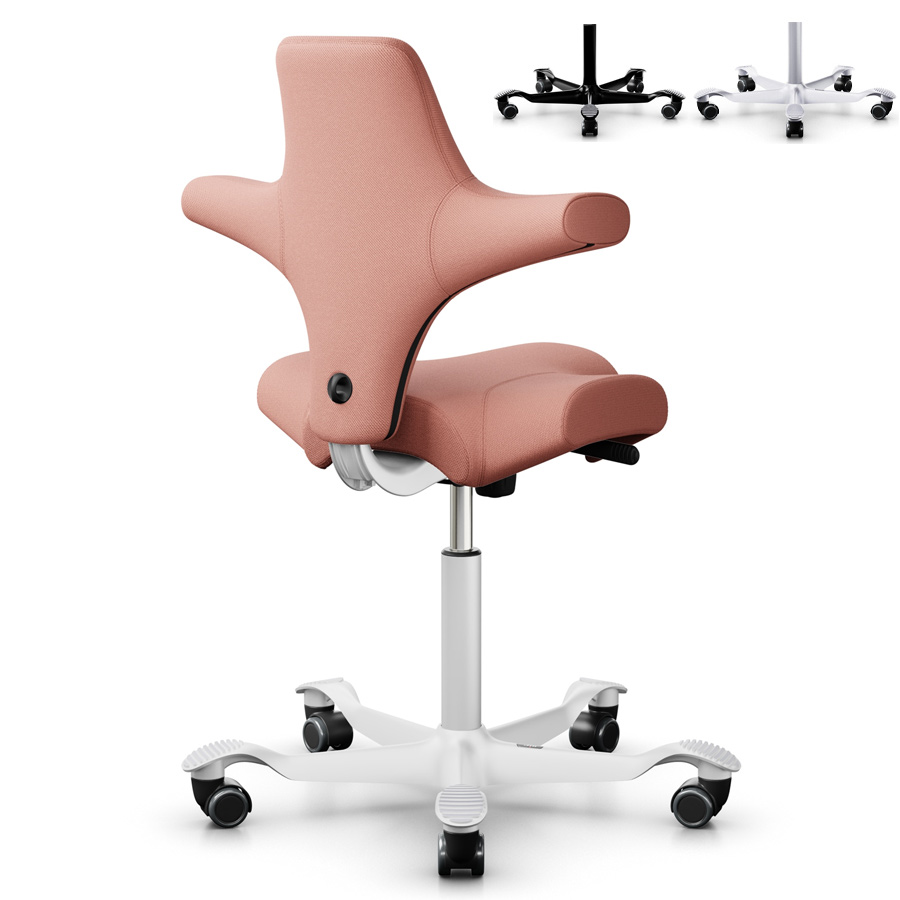 HAG CAPISCO 8106 - Stoff Select 64213 lachsrosa- Gestell weiß -Rückansicht