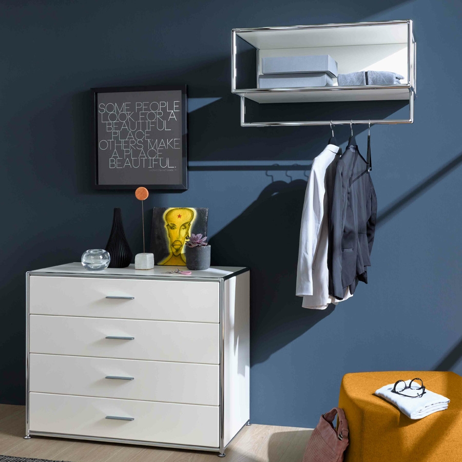 Bosse Solutions Hängegarderobe | Melamin weiß | Beispielbild