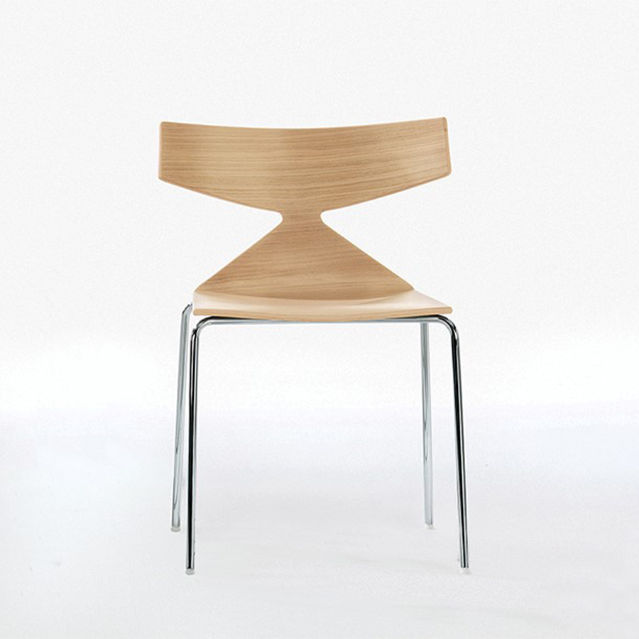 Arper SAYA 3701 Holz Vierbeiner - Gestell chrom