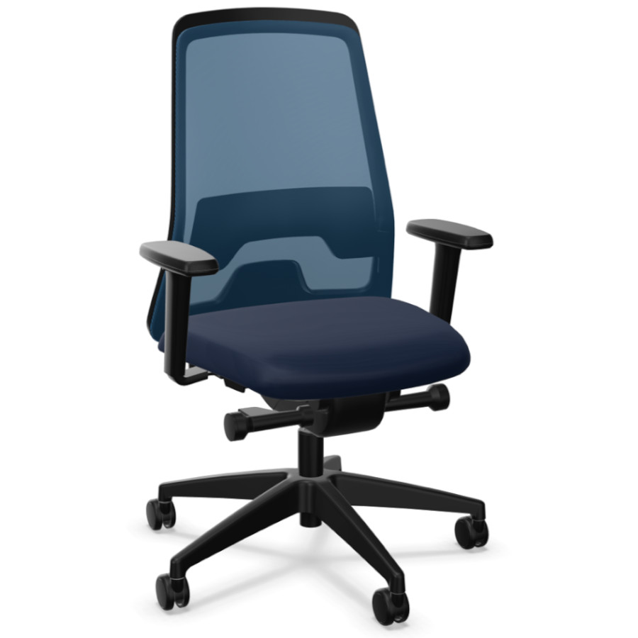 Interstuhl Every EV21E Netz und Polster blau