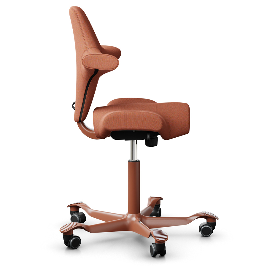 HAG Capisco 8106 Stoff Capture Farbe orange-rot 4301 - Gestell Blush Rose - Seite